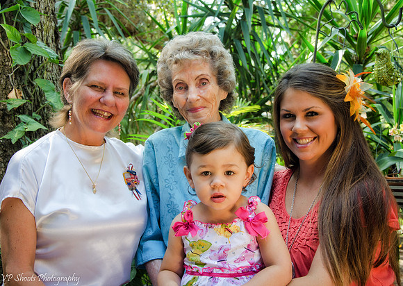 Four generations - women's family portrait