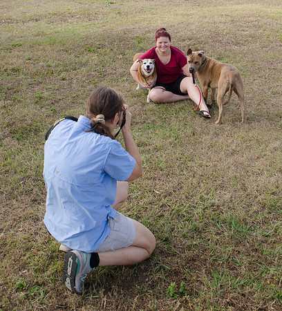 Linda - doing family shoot with dogs