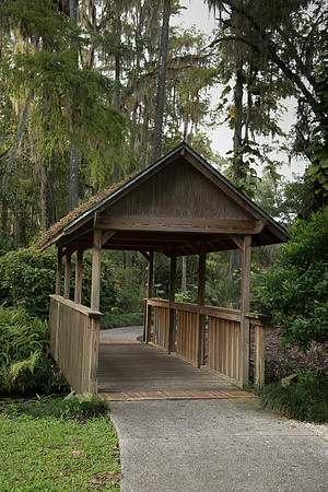 Eureka Springs Park covered bridge walkway