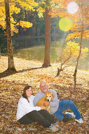 Family portrait with our dog, Jimbo