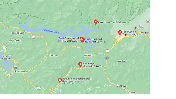 Tsali Bike Trails Location